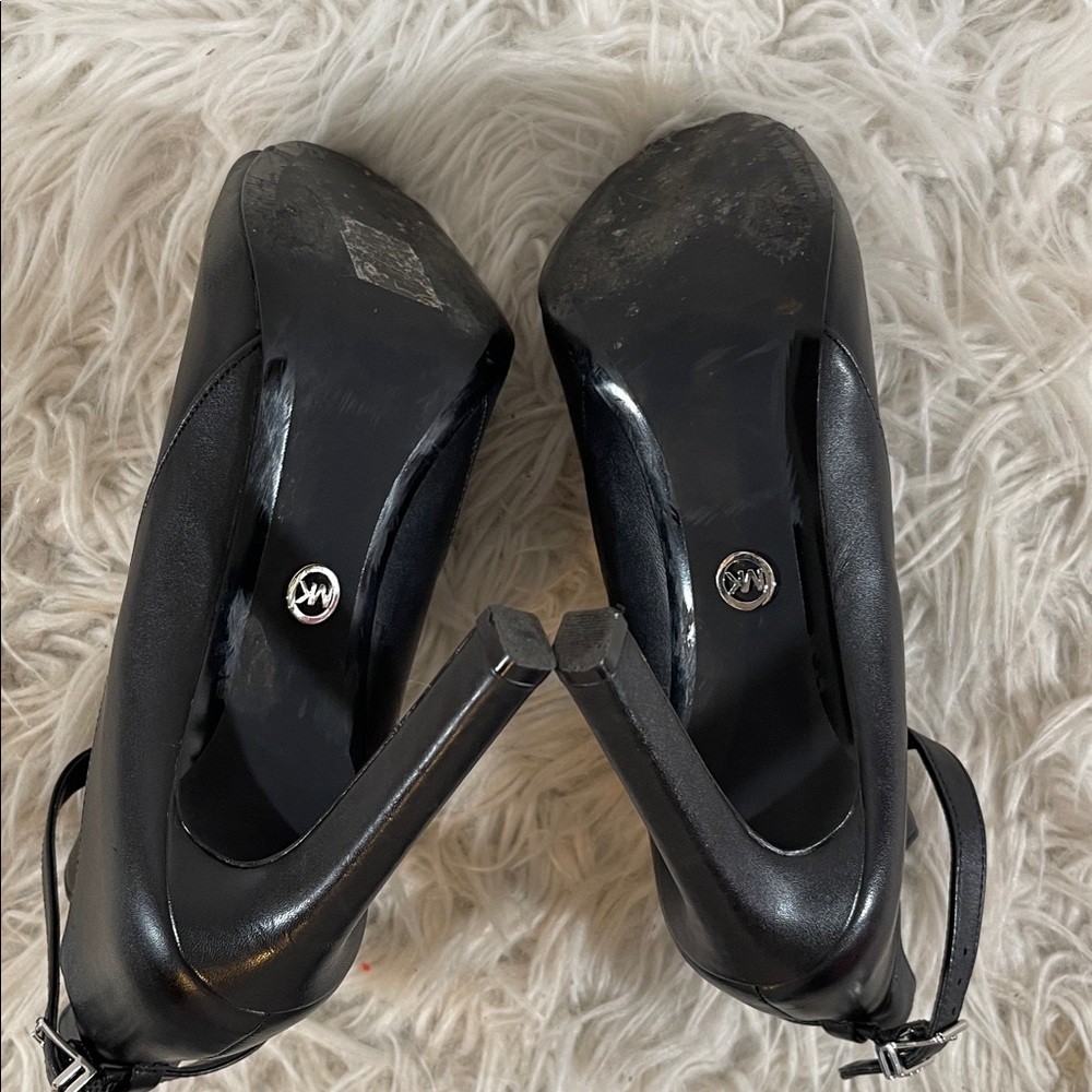 MICHAEL MICHAEL KORS Lawson Leather Open-Toe Ankle Boot Black Size 8.5 - Picture 15 of 16